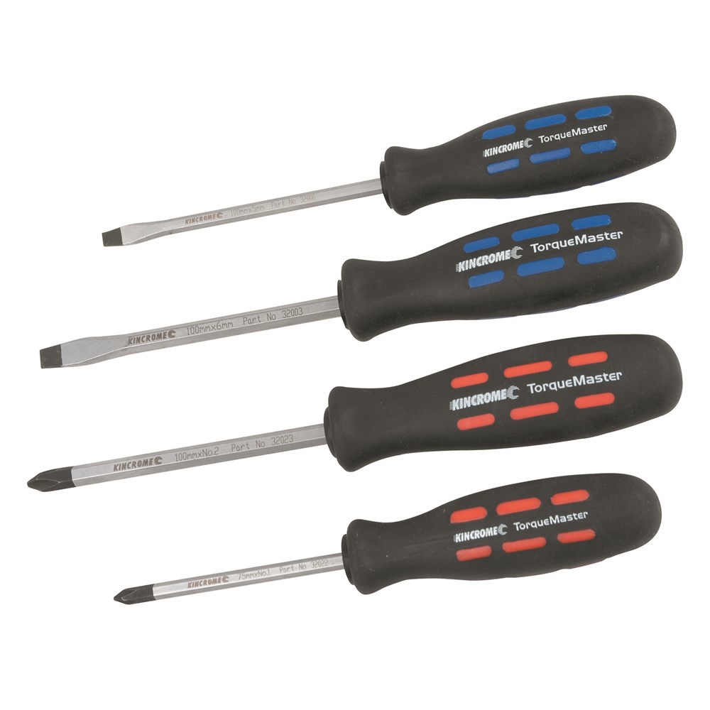 KINCROME TORQUE MASTER TIP 4 PIECE SCREWDRIVER SET HIGH TORQUE